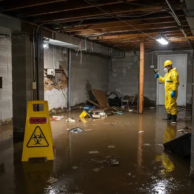 Flooded Basement Electrical Hazard in Lakeland, FL Property