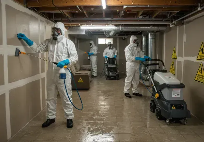 Basement Moisture Removal and Structural Drying process in Lakeland, FL